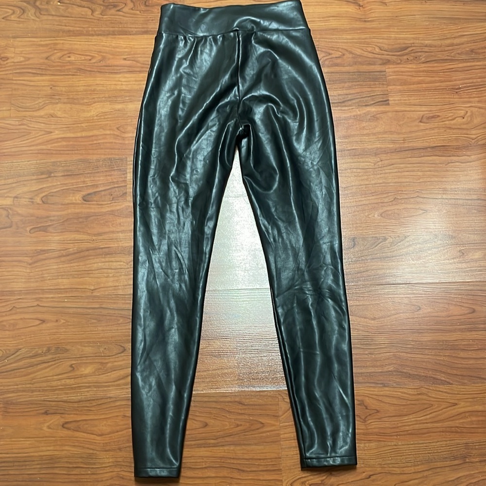 Abercrombie & Fitch Vegan Faux Leather Stretch Zip-Ankle Leggings Pants … - Picture 12 of 13